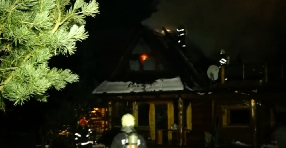 Požiar chaty v Hornom Slavkove