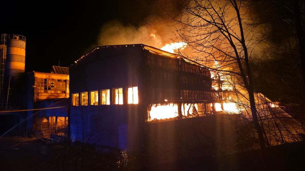 Požiar haly vo Zvolene