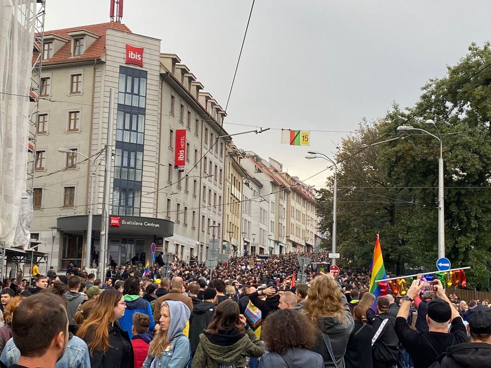 Protest na podporu LGBTI komunity