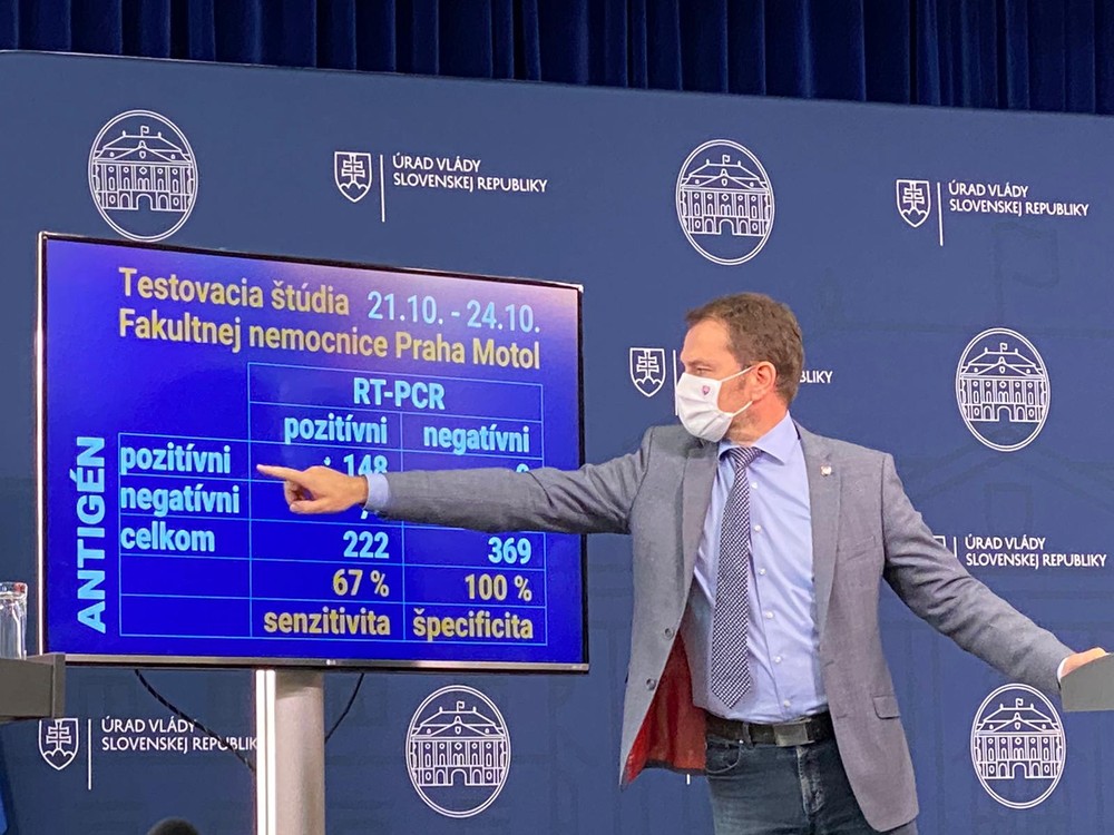 Antigénový test má podľa štúdie zachytiť 67% z toho, čo by zachytil PCR test