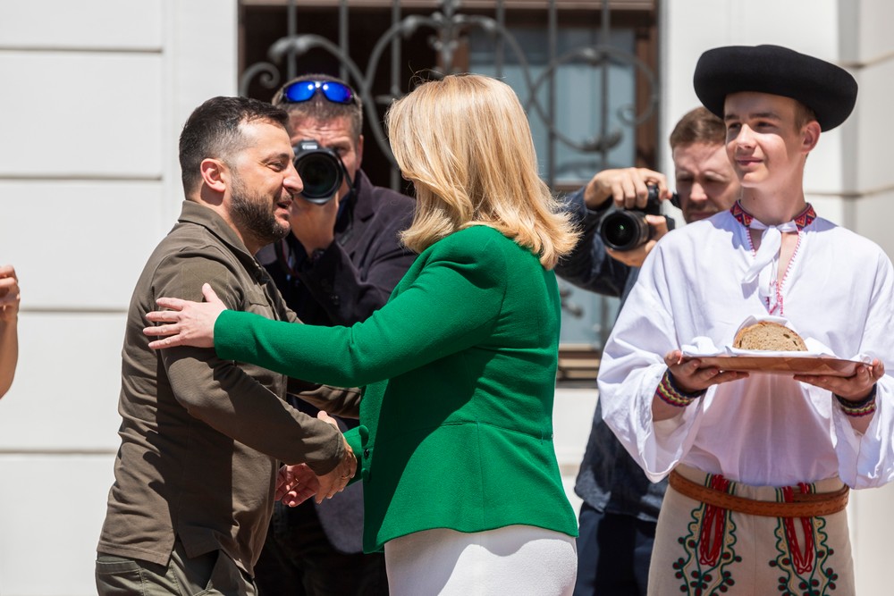 Bratislava Zelenskyj návšteva Slovenska Prezidentský paláíc Ukrajina (2)