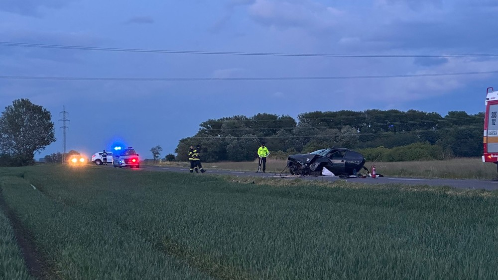 Nehoda auta pri obci Kuklov