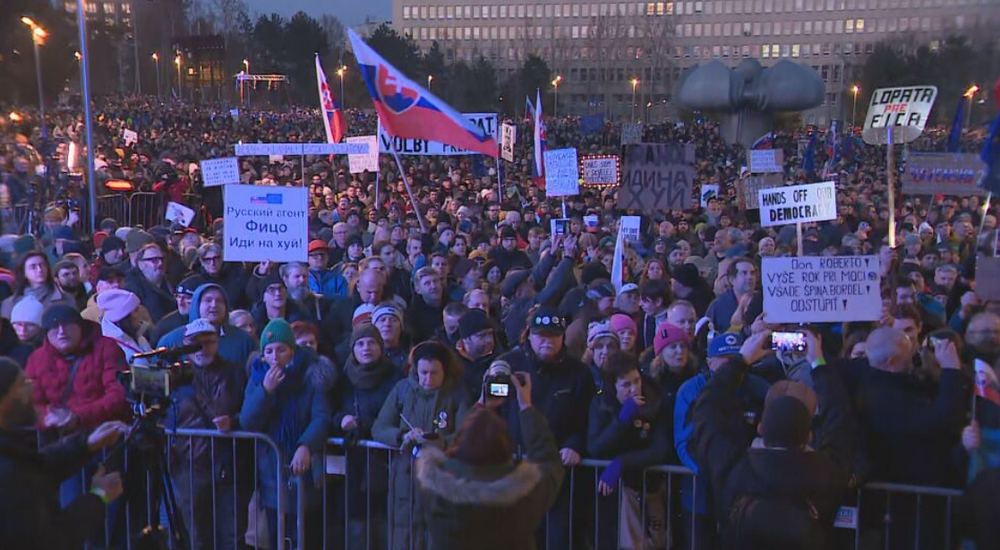 Protest Slovensko je Európa v Bratislave
