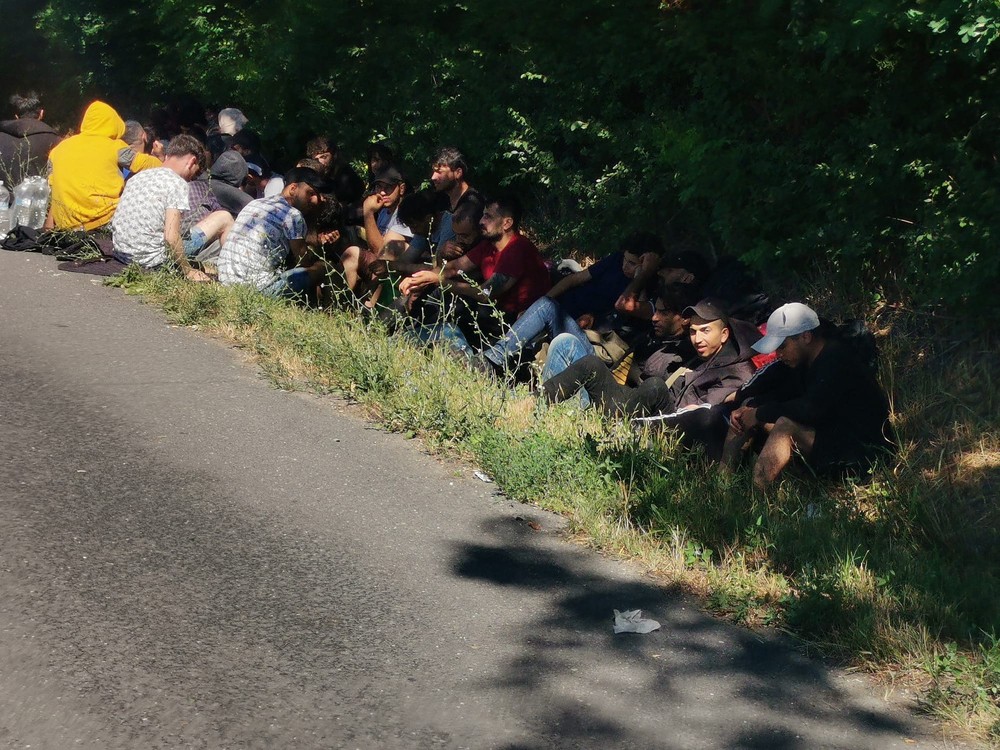 Dodávka s  migrantmi