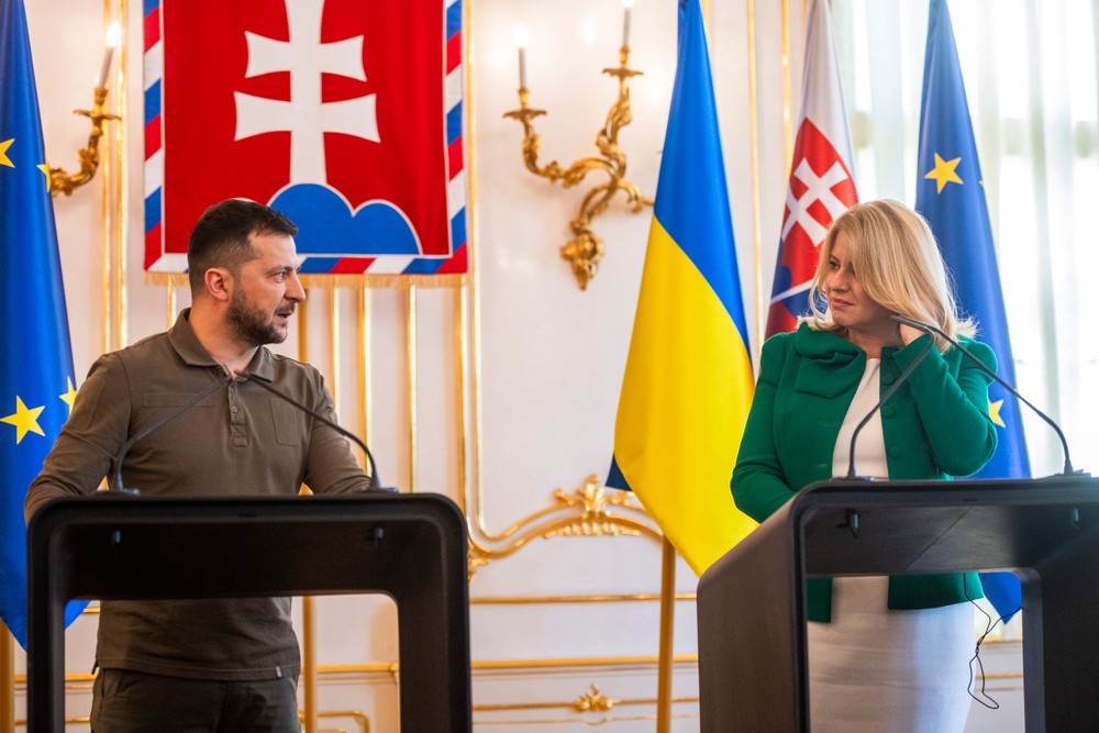 SR Bratislava Ukrajina Zelenskyj návšteva Slovenska Čaputová prezidentský palác (4)