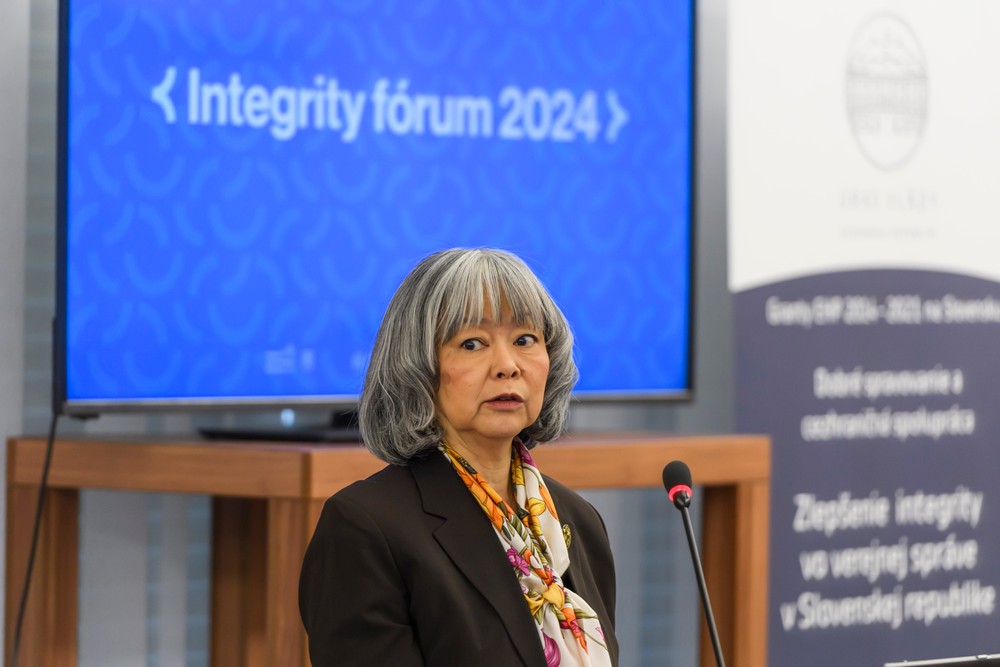 Integrity fórum 2024 veľvyslankyňa Nórskeho kráľovstva v SR Susan Eckey