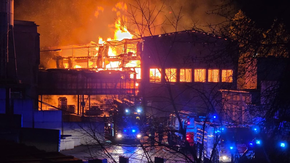 Požiar haly vo Zvolene