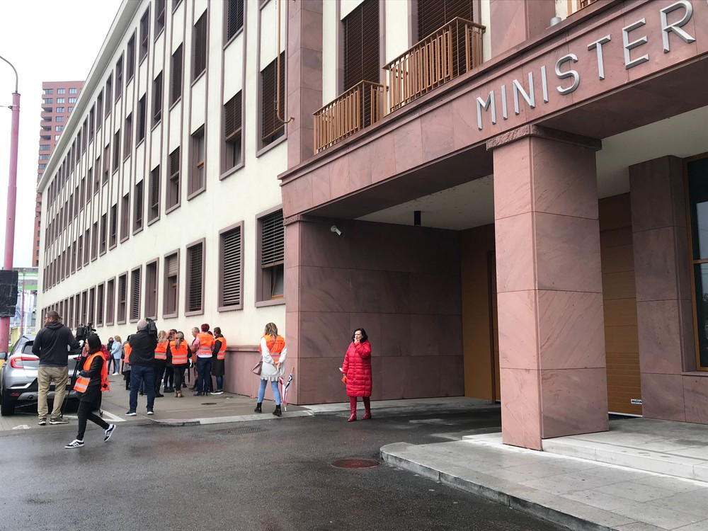 Protest pred MS SR 4