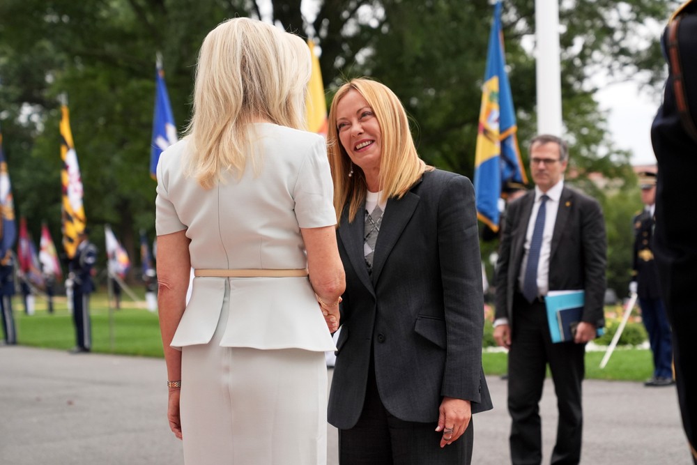 Giorgia Meloni v Bielom dome