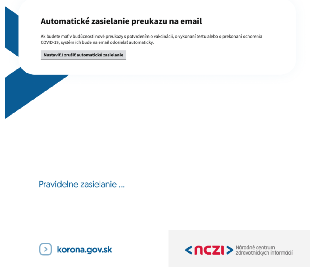 Automatické zasielanie preukazu na email