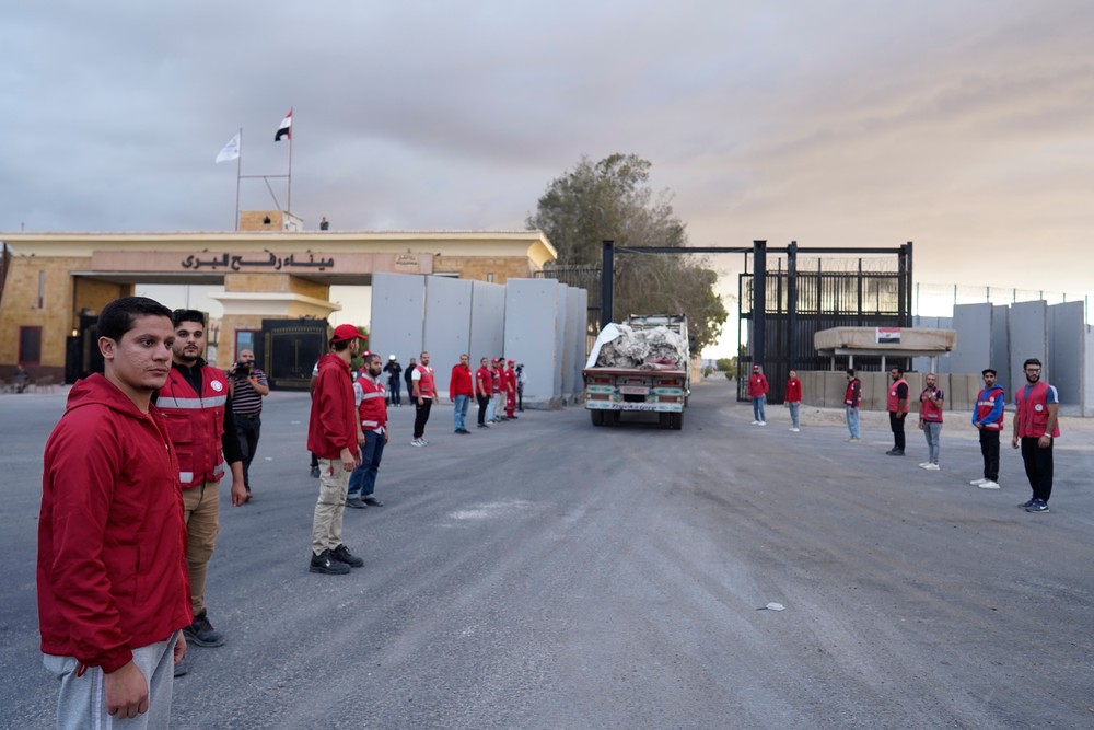 Humanitárna pomoc na hraničnom priechode Rafah