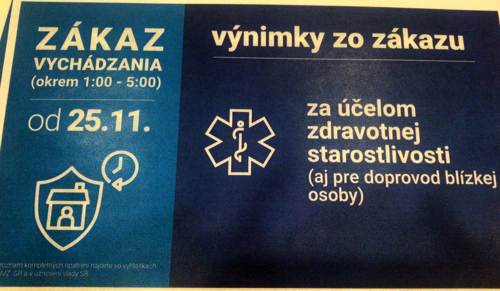 Pravidlá lockdownu od 25.11.2021