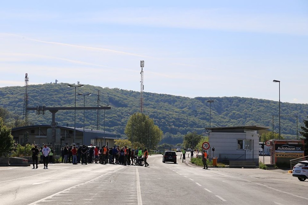 Protest na hraničnom prechode Berg