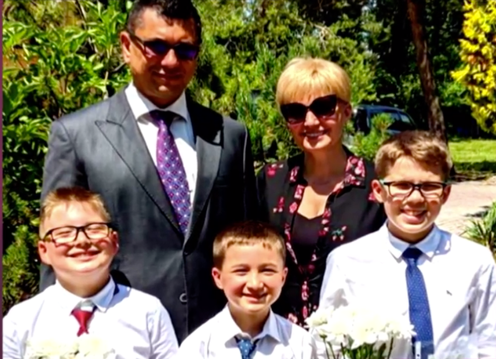 Aneta Parišková s rodinou