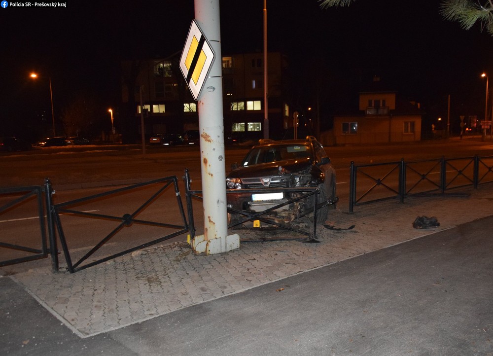 Popradčan skončil v stĺpe verejného osvetlenia