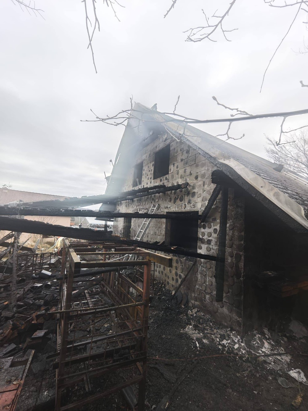 Požiar v obci Nový Salaš