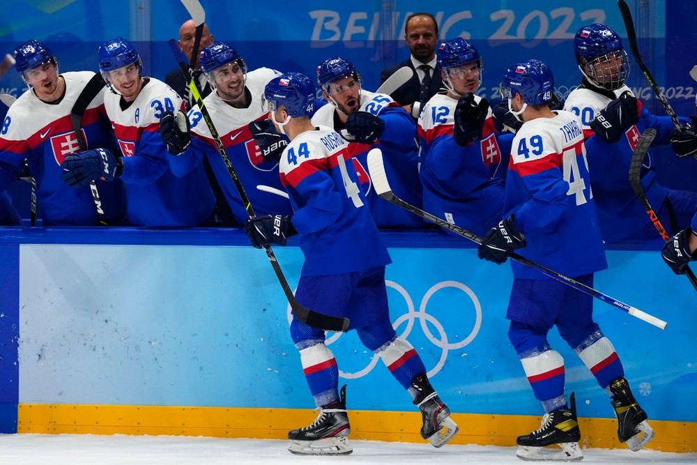 Radosť Slovákov po góle