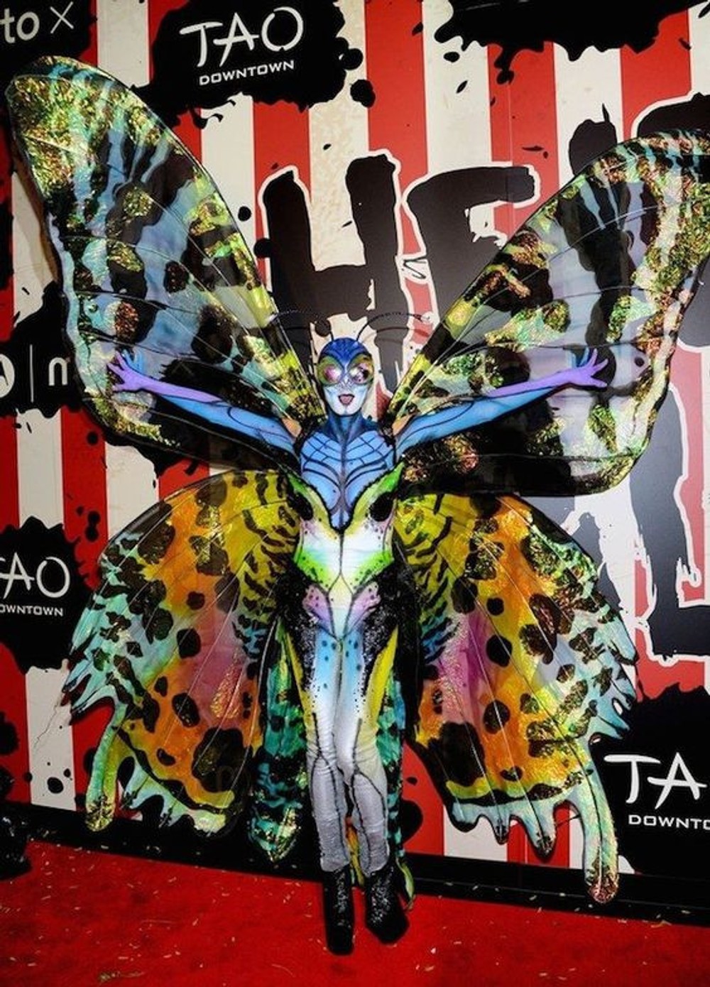 Heidi Klum ako motýľ.