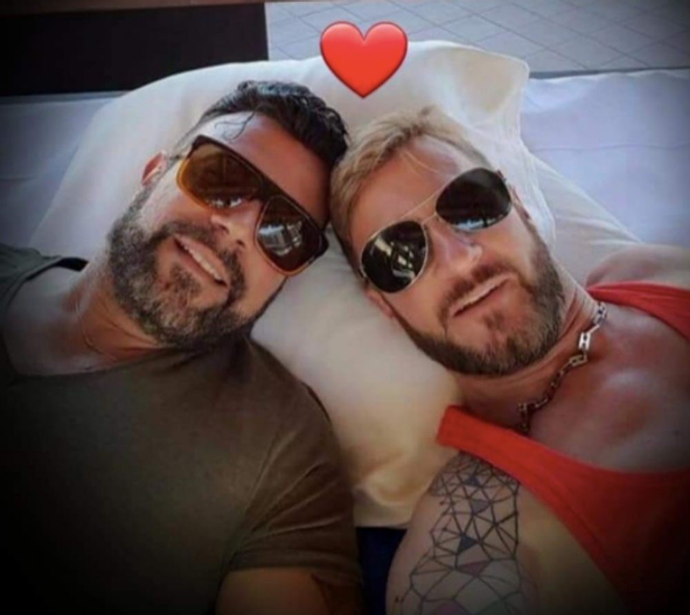 Osmani Laffita s manželom