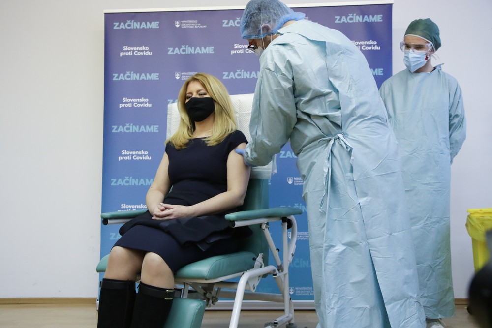Prezidentka Zuzana Čaputová je už zaočkovaná.