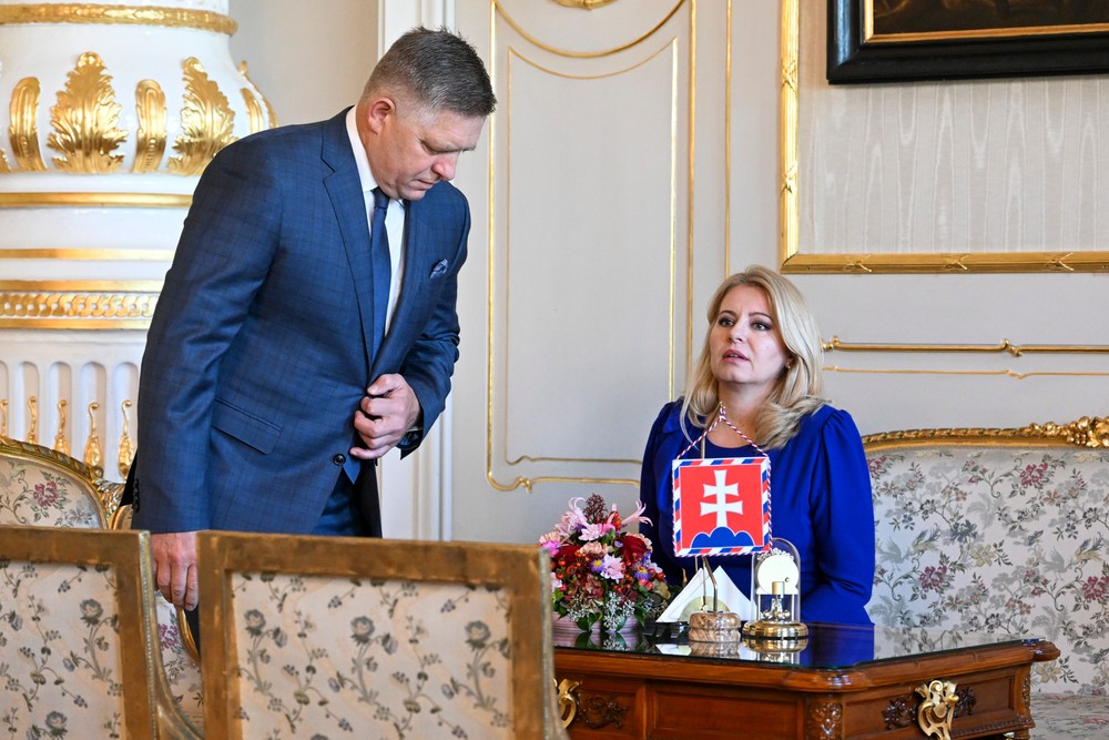 voľbynrsr23 prezidentka Zuzana Čaputová vláda poverenie Robert Fico prijatie (6)