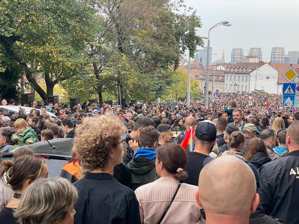 Protest na podporu LGBTI komunity