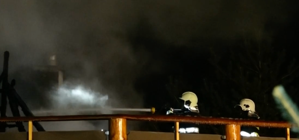 Požiar chaty v Hornom Slavkove