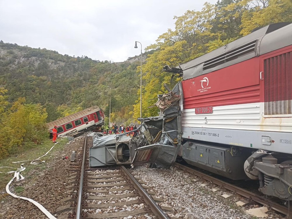 Zrážka vlakov pri Rožňave