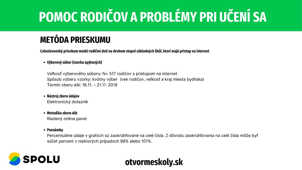 Pomoc rodičov a problémy pri učení sa 