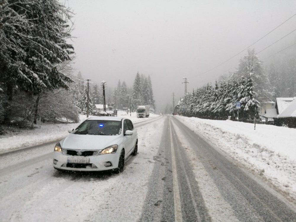 Sneženie na strednom Slovensku