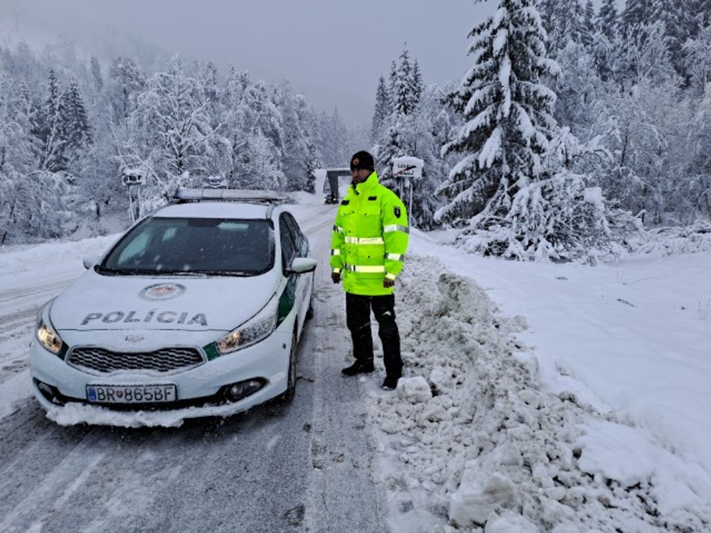 Sneženie na strednom Slovensku