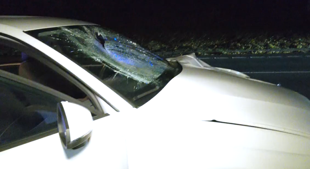 Rozbité čelné sklo