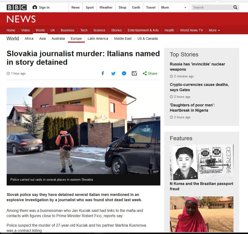 BBC zatknutie Taliana