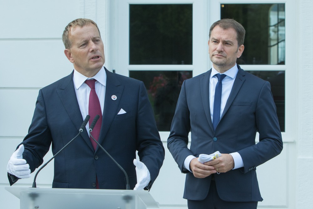 Kollár, Matovič a Čaputová na spoločných raňajkách 