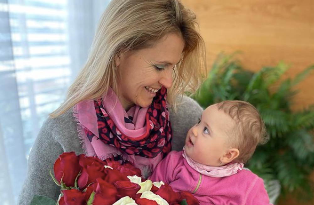 Lucie Šafářová s dcérkou Leontýnkou