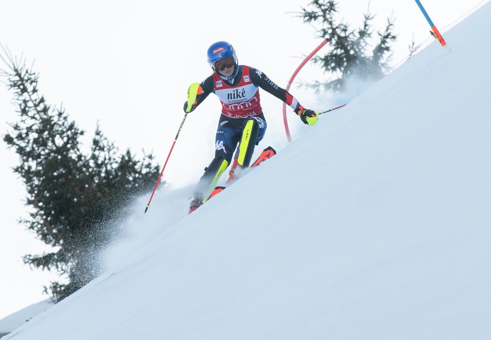 Jasná slalom lyžovanie Mikaela Shiffrinová (3)