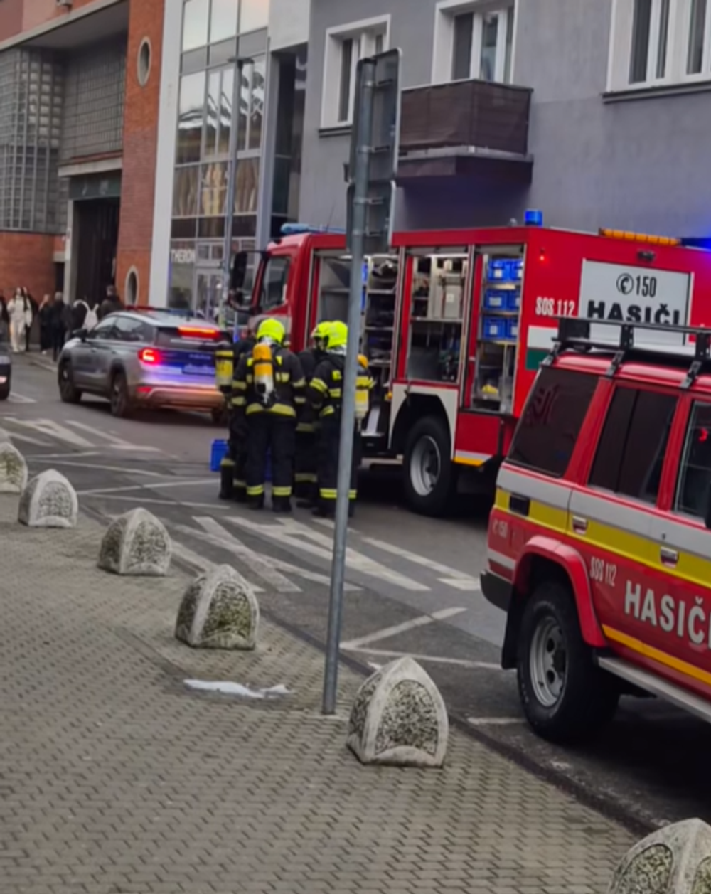 Poplach v centre Žiliny