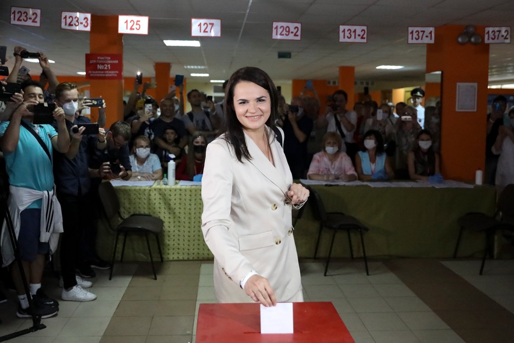 Opozičná kandidátka prezidentských volieb v Bielorusku Svetlana Cichanovská