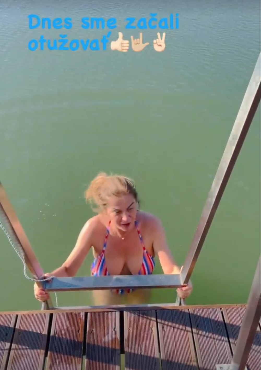 Monika Beňová po prvýkrát otužuje