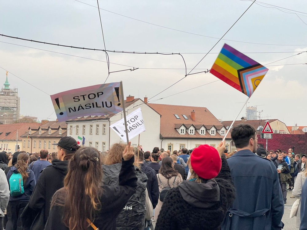 Protest na podporu LGBTI komunity