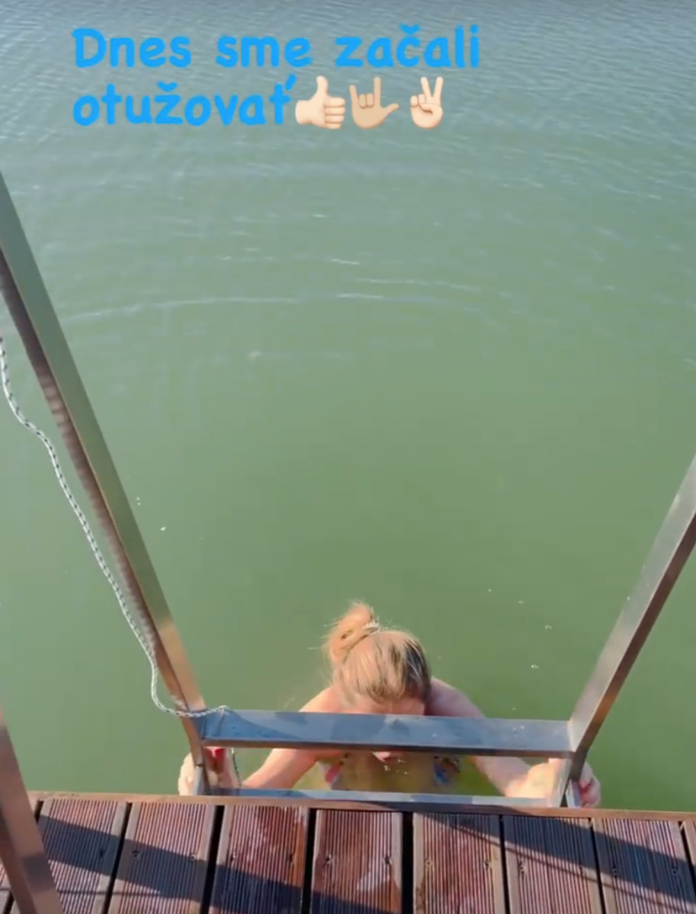 Monika Beňová po prvýkrát otužuje