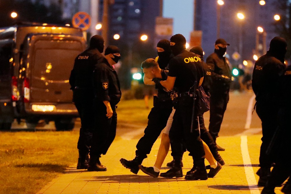 Protesty po voľbách v Bielorusku