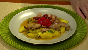 Prepelička la cacciatore a gnocchi