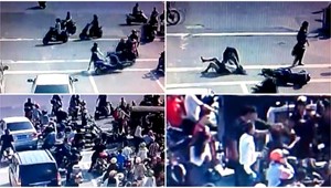 VIDEO. Muž zrazil ženu na motorke, zbil ju...