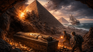 Výbuch v pyramíde odkryl poklad: A potom ho zhltlo more