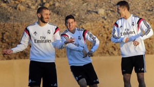 Zábava na tréningu Realu. Ronaldo a Pepe imitovali nemehlo Jamesa...