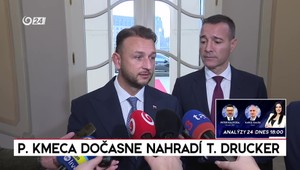 Brífing ministrov Eštoka a Druckera: Petra Kmeca dočasne nahradí Drucker