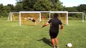 VIDEO. Posúďte sami! Buď to super zostrihali, alebo je brankár gumkáč...