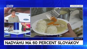 Štúdio 24: Nadváhu má 60 percent Slovákov