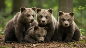Pohľad, ktorý nechá chladným len málokoho. Medvieďatá šantili len pár metrov od rodinného domu